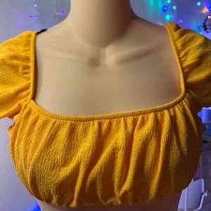 small orange crop top